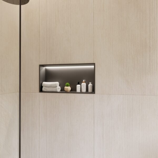 Rak Ingot Recessed Bathroom Niche With LED Light And Shelf - Image 10
