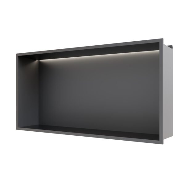 Rak Ingot Recessed Bathroom Niche With LED Light - 300mm x 600mm
