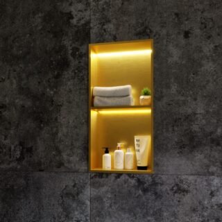 Rak Ingot Recessed Bathroom Niche With LED Light And Shelf - Image 9