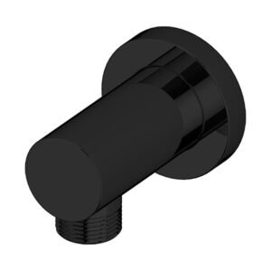 RAK Round Wall Outlet Elbow - Matt Black