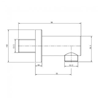 RAK Round Wall Outlet Elbow - Image 2