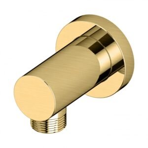 RAK Round Wall Outlet Elbow - Brushed Gold