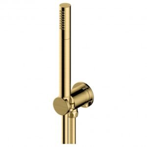 RAK Round Single Function Shower Handset With Hose And Bracket - Brushed Gold