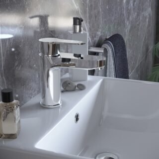 RAK Morning Mono Basin Mixer Tap With Waste - 1 TH - Chrome - Image 2