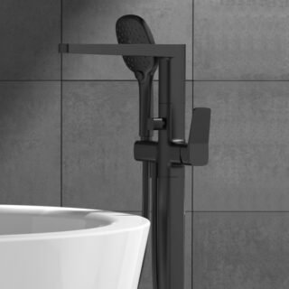 RAK Petit Square Freestanding Bath Shower Mixer Tap - Image 2