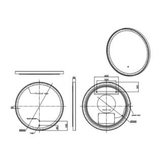 RAK Picture Round LED Illuminated Mirror With Demister Pad - Image 3
