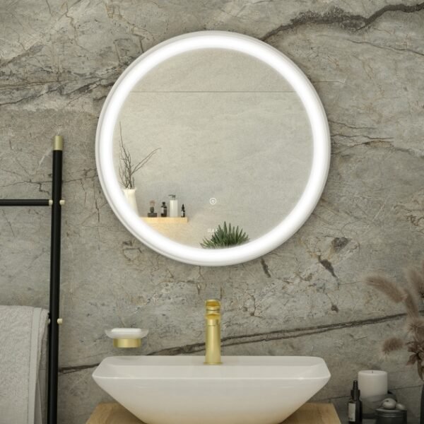 RAK Picture Round LED Illuminated Mirror With Demister Pad