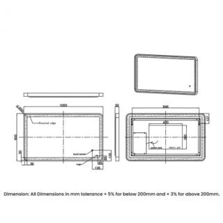 RAK Picture Soft LED Illuminated Mirror With Demister Pad - Image 4