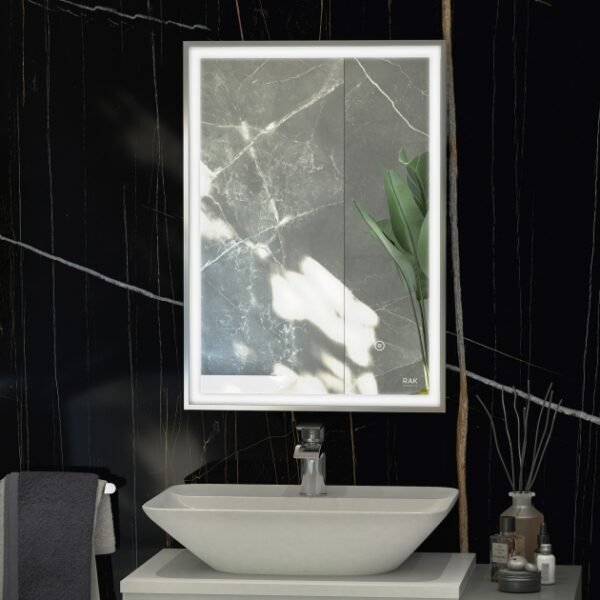 RAK Picture Square LED Illuminated Mirror With Demister Pad
