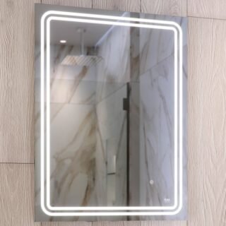 RAK Pluto LED Illuminated Mirror With Switch And Demister Pad - 800mm x 600mm - Image 3