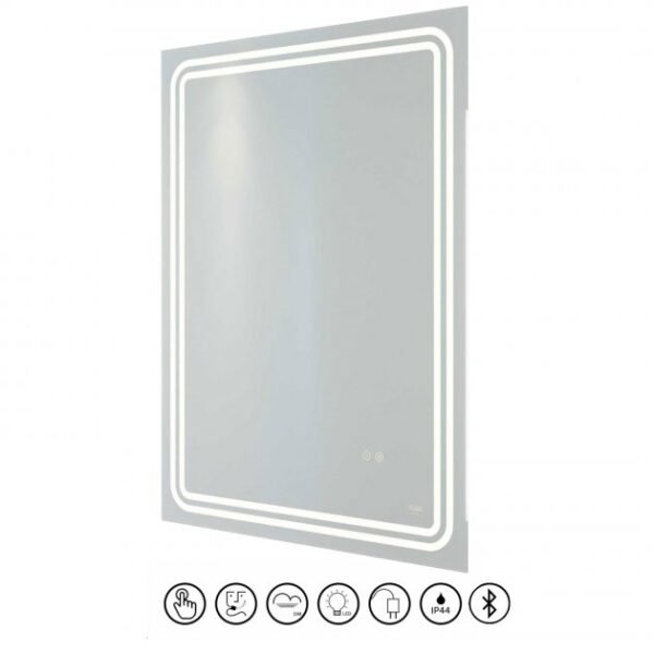 RAK Pluto LED Illuminated Bluetooth Mirror With Switch And Demister Pad - 800mm x 600mm - Image 2