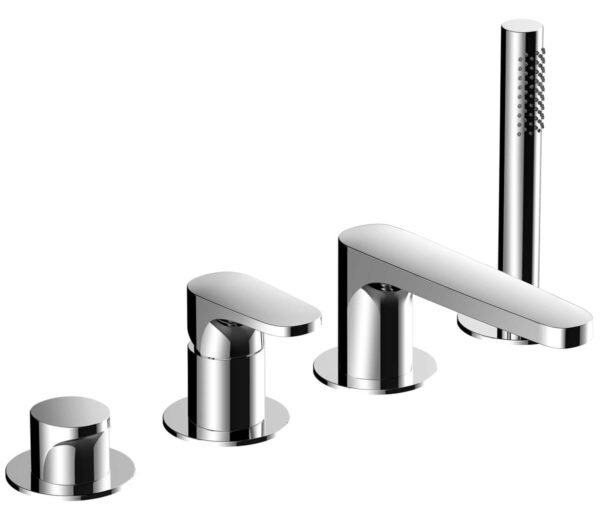 RAK Portofino Deck Mounted Bath Shower Mixer Tap - 4 TH