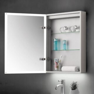 RAK Pisces 1 Door Mirrored Cabinet - 700mm x 500mm - Image 3