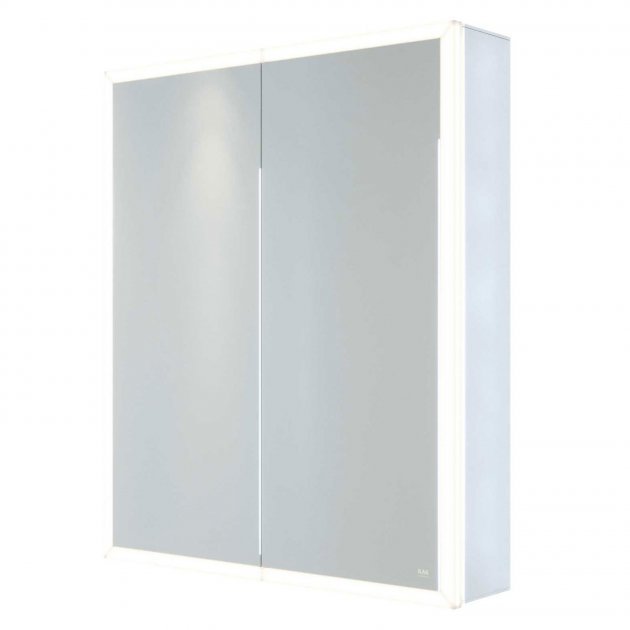 RAK Pisces 2 Door Mirrored Cabinet - 700mm x 600mm