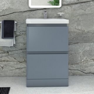 RAK Resort 2 Drawer Floor Standing Vanity Unit With Basin - Image 4