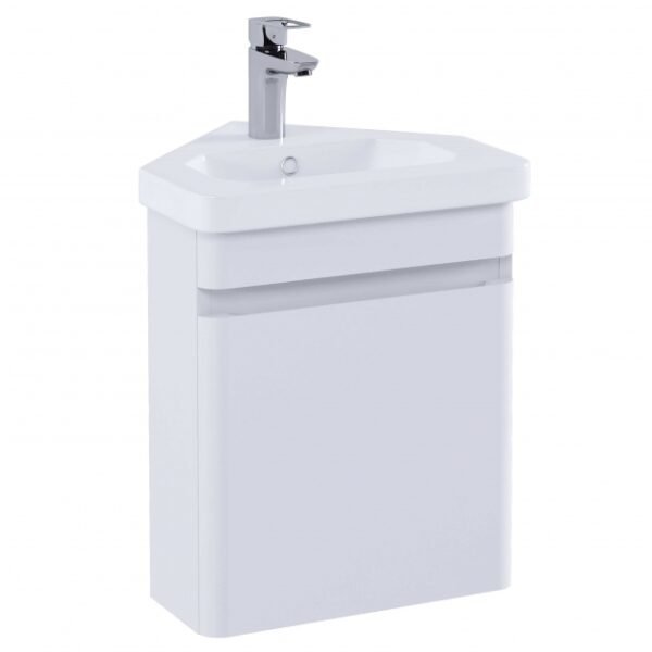 RAK Resort 1 Door Corner Wall Hung Vanity Unit With Basin - 450mm Wide