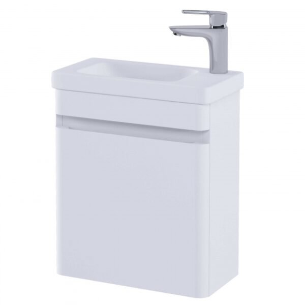 RAK Resort 1 Door Wall Hung Cloakroom Vanity Unit With Basin - 450mm Wide - 1 RH TH