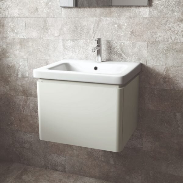 RAK Resort 1 Drawer Wall Hung Vanity Unit With Basin - 550mm Wide - Image 2