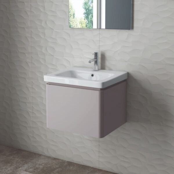 RAK Resort 1 Drawer Wall Hung Vanity Unit With Basin - 550mm Wide - Image 4
