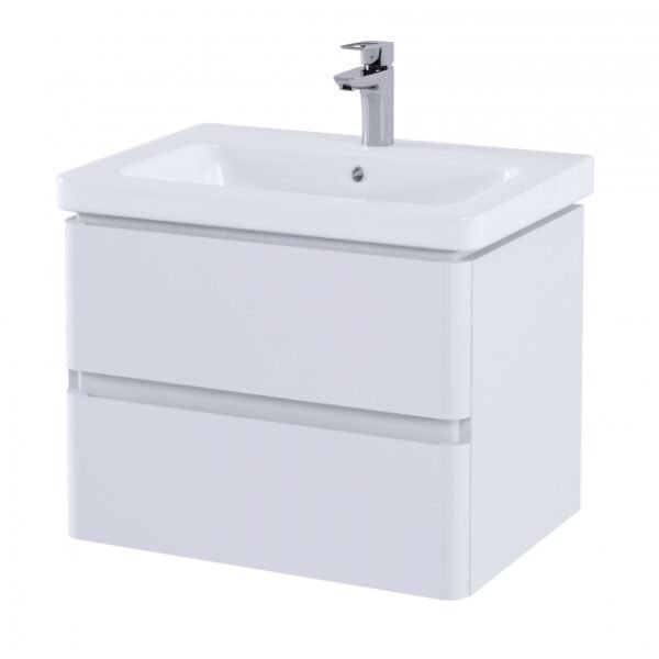 RAK Resort 2 Drawer Wall Hung Vanity Unit With Basin - 650mm Wide