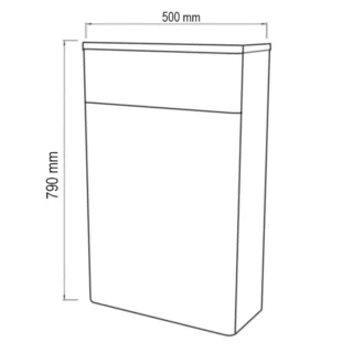 RAK Resort Back to Wall WC Unit - 500mm Wide - Image 2