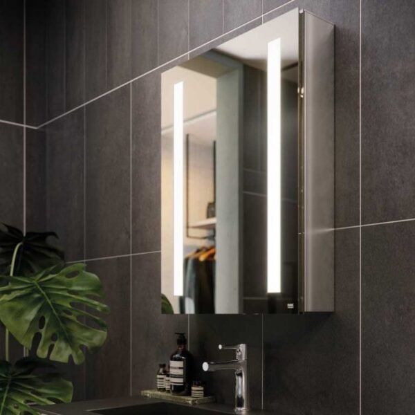 RAK Sagittarius 2 Door Mirrored Cabinet - 700mm x 600mm - Image 2