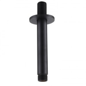 RAK Ceiling Mounted Round Shower Arm - 250mm Long - Black