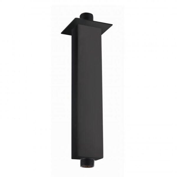 RAK Ceiling Mounted Square Shower Arm - 120mm Long - Black