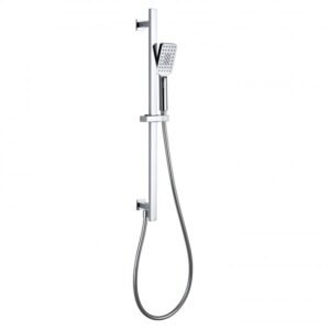 RAK Square Slider Rail Shower Kit With Integral Wall Outlet Elbow - 