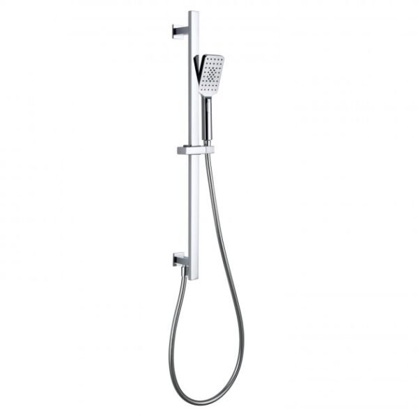 RAK Square Slider Rail Shower Kit With Integral Wall Outlet Elbow