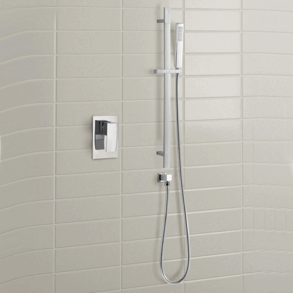 RAK Square Slide Rail Kit With Single Function Handset - Chrome - Image 3