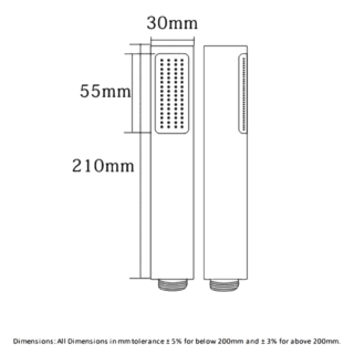 RAK ABS Round Shower Handset - Chrome - Image 2