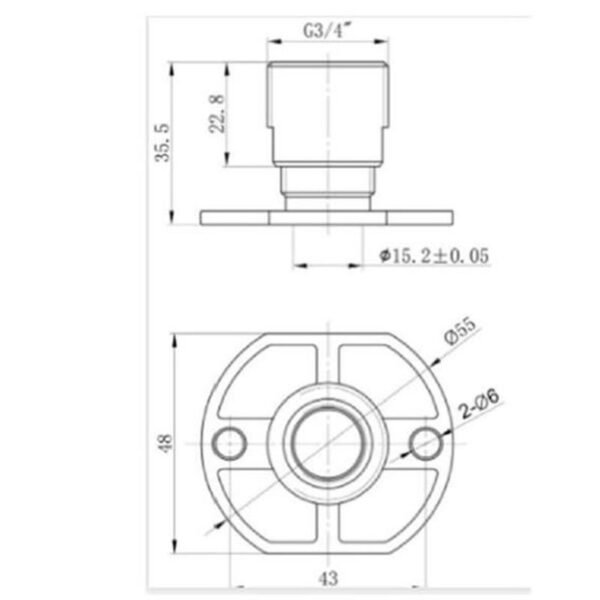 RAK Exposed Shower Bar Mixer Easy Fitting Kit Pair - Image 2