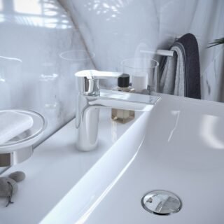 RAK Sport Mono Basin Mixer Tap With Clicker Waste - Chrome - Image 2