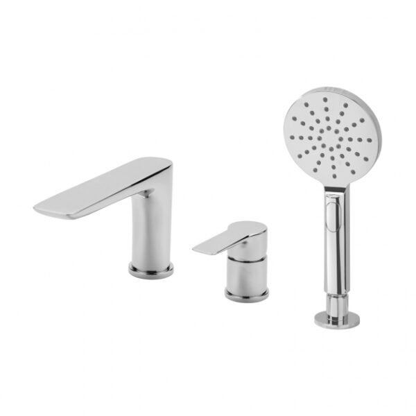 RAK Sport 3-Hole Deck Mounted Bath Shower Mixer Tap - Chrome