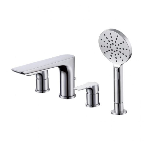 RAK Sport 4-Hole Deck Mounted Bath Shower Mixer Tap - Chrome