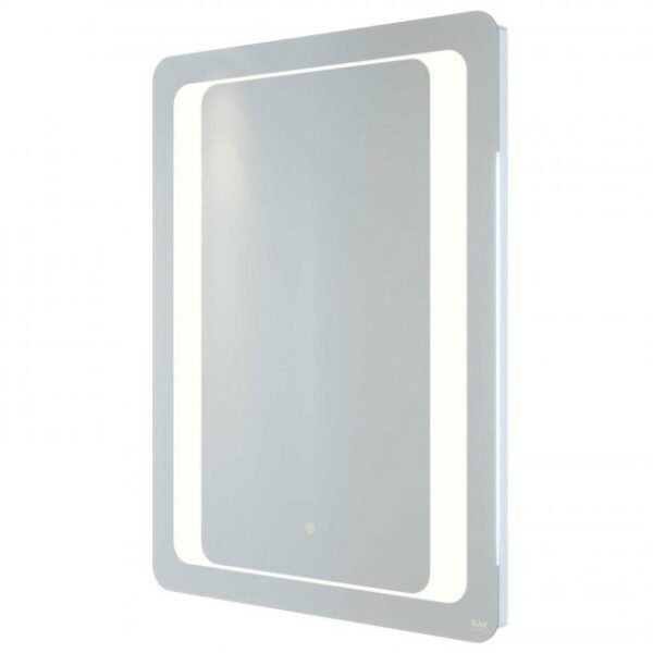 RAK Tanzanite Portrait LED Illuminated Mirror With Switch And Demister Pad - 800mm x 600mm