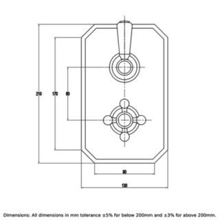 RAK Washington 1 Outlet Thermostatic Concealed Shower Valve - Chrome - Image 3