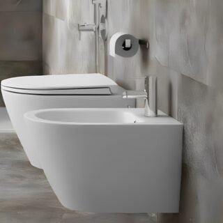 RAK Resort Wall Hung Bidet With Hidden Fixations - Alpine White - Image 2