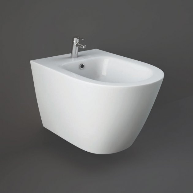 RAK Resort Wall Hung Bidet With Hidden Fixations - Alpine White