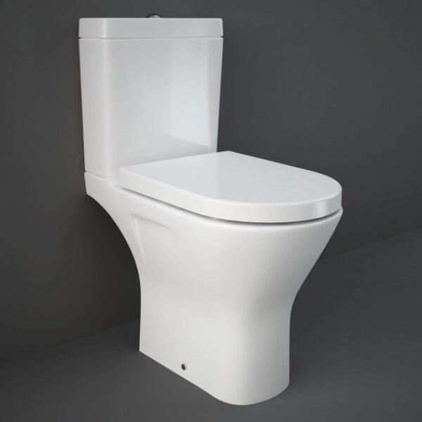 RAK Resort Maxi Rimless Close Coupled Full Access Toilet With Cistern And Seat - White