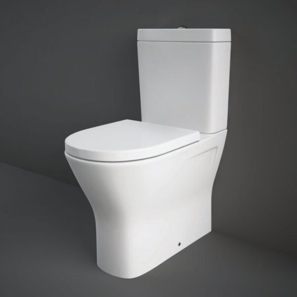 RAK Resort Maxi Rimless Close Coupled Back to Wall Toilet With Cistern And Seat - White