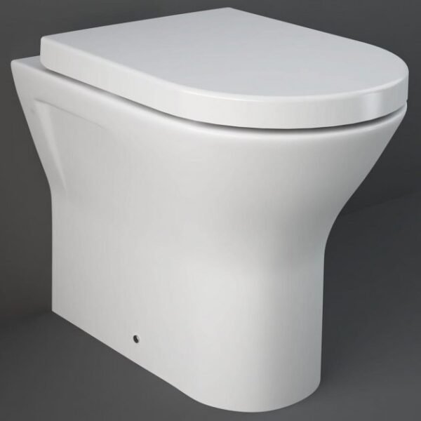 RAK Resort Rimless Comfort Height Back to Wall Toilet And Seat - White