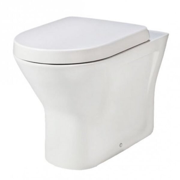 RAK Resort Rimless Extended Height Back to Wall Toilet And Seat - White