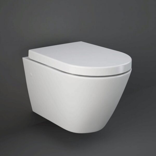 RAK Resort Rimless Wall Hung Toilet And Seat - White