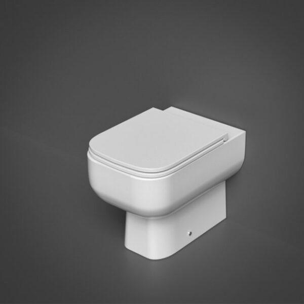 RAK Series 600 Rimless Back to Wall Toilet And Slimline Seat - White