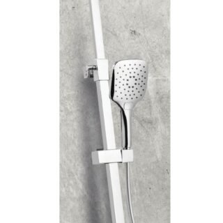 Scudo Helier 2 Outlet Cool Touch Exposed Bar Shower Valve With Rigid Riser Shower Kit - Chrome - Image 3