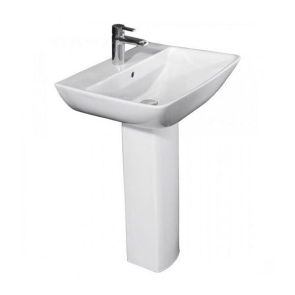 RAK Summit Basin With Full Pedestal - 500mm Wide - 1 TH - White