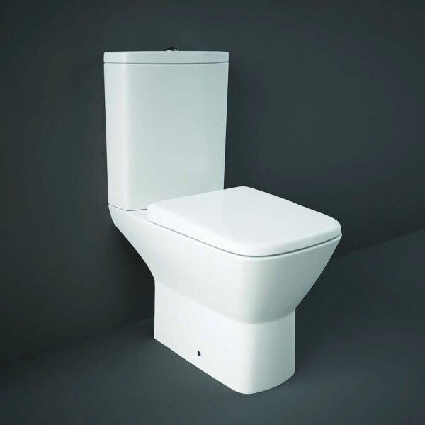 RAK Summit Open Back Close Coupled Toilet With Cistern And Soft Close Seat - White