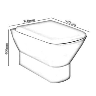 RAK Summit Wall Hung Toilet With Hidden Fixations And Soft Close Seat - White - Image 2